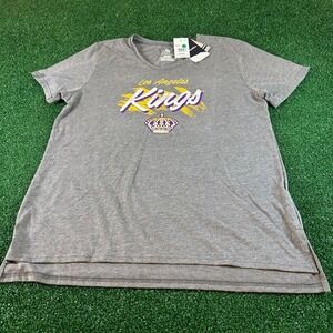 Fanatics Los Angeles Kings NHL T-Shirt Vintage Hockey Tee Gray Women Extra Large